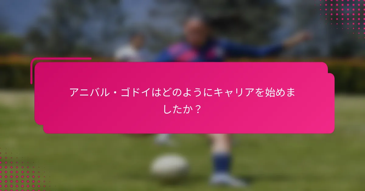 アニバル・ゴドイはどのようにキャリアを始めましたか？